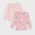 Sinsay Baby Girl's Pink Long Sleeve Printed 2-Pack Blouse