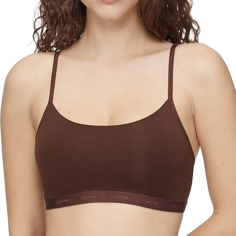Calvin Klein Women's Brown Form to Body Unlined Bralette Bra