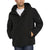 Sean John Men's Black Sherpa Trimmed Bomber Hooded Jacket