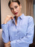 Sinsay Women's Blue Lined White Long-Sleeve Shirt| Sinsay in Lebanon