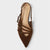 A New Day Women's Brown Twiggy Multi Buckle Memory Foam Insole Flats