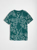 Sinsay Men’s Green Teal Floral Pattern T-Shirt | Sinsay in Lebanon
