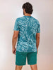 Sinsay Men’s Green Teal Floral Pattern T-Shirt | Sinsay in Lebanon
