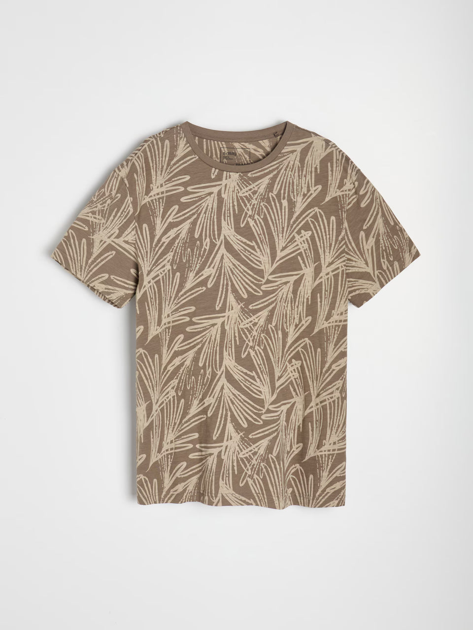Sinsay Men's Khaki Decorative Printed T-Shirt | Sinsay In Lebanon