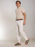Sinsay Men's Beige All-Over Anchor Print Short Sleeve T-Shirt | Sinsay In Lebanon