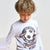 Sinsay Boy's Light Gray Football Graphic Crew Neck Blouse