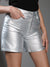 Sinsay Women's Silver High Waist Short | Sinsay In Lebanon