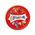 A round red tin with the word 'Celebations' written in white, surrounded by images of various chocolate bars.