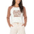 Roxy Women's Brown White Long-Sleeve "Always Salty" Blouse