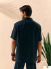 Sinsay Men Navy Blue Ribbed Resort Shirt | Sinsay in Lebanon