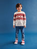 Sinsay Boy's White & Red Long Sleeve Sweater| Sinsay In Lebanon
