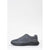 A gray low-top sneaker with a chunky black sole, shown in a side profile against a clean white background.