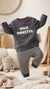 Cat & Jack Baby Boy's Dark Gray Halloween Checkered Milk Monster French Terry Sweatshirt & Jogger Pants Pajama Set | Cat & Jack In Lebanon