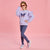 Sinsay Girl's Lilac with a Butterfly Print Sweatshirt and a Ribbed Leggings Set