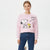 Peanuts Women's Pink Graphic On Front Long-Sleeve Blouse