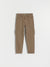 Brown cargo pants on a white background