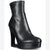 Aaj by Aminah Women's Black Ava Low Platform Wedge Boots