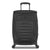 Black suitcase with wheels on a white background