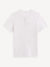 Celio Men's White Solid Regular Fit Linen T-Shirt | Celio In Lebanon