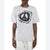 Agtawh Men's Grey With Graphic Peace Sign Print T-Shirt