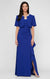 Alex Evenings Women's Royal Blue Bead Detail Stretch Crepe Dress With Bolero Jacket | Alex Evenings In Lebanon