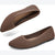 Altocis Women's Brown Knit Ballet Flats
