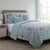 VCNY Home Aqua Queen Size Quilt Set Charming Colorful Beautiful Blanket 5 Pc Set | VCNY Home In Lebanon