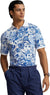 Polo Ralph Lauren Men's Blue & White Floral Print Mesh Polo Neck T-Shirt | Polo Ralph Lauren In Lebanon