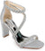 Badgley Mischka Women's Silver Fenix Heeled Sandal| Badgley Mischka in Lebanon