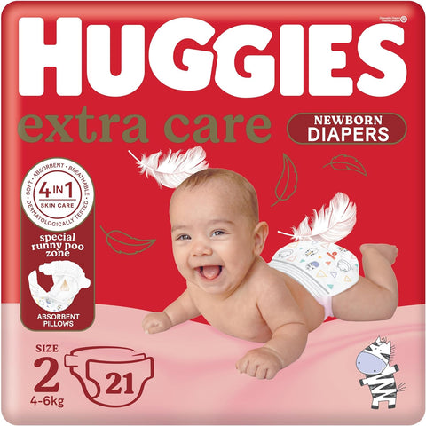 Huggies Extra Care 21 Diaper Size 2 4-6 KG