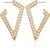 Guess Women's Gold Tone V-Shaped Hoop Earrings | Guess In Lebanon
