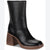 Sun + Stone Women's Black Aleennp Stacked Round Toe Mid-Calf Boots