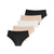 Dorina Women's Beige/Black/Ivory 5 Pack Soft Cotton Briefs