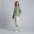 Hippie Rose Women's Sage Green Ribbed Knit Sweater