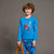 Sinsay Boy's Blue Long Sleeve Graphic Printed Pajama Top