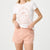 Sinsay Women's Orange & White Graphic Printed Pastel Pajama Set