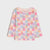 A long-sleeve children's top featuring a pastel checkerboard pattern with colorful flowers, displayed flat against a light gray background.