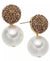 On 34th Women's Gold Tone Fireball & Imitation Pearl Drop Earrings | On 34th In Lebanon