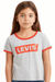 Levis Girl's Gray T-shirt ABFK78