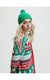 Reserved Girl's Green Knitted Pum Pum Beanie Hat | Reserved In Lebanon