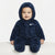 Nike Baby Boy's Navy Hooded One-Piece Overall