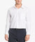 Man wearing a white dress shirt and dark pants on a white background