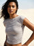 Sinsay Women's Light Grey Crop Top | Sinsay in Lebanon