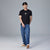 Lee Men's Black Logo Short-Sleeve Crew Neck T-Shirt | Lee In Lebanon