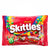 Skittles fruit candy package with 11 packs on a white background