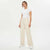 Ultra Flirt Women's Beige Wide Leg Cargo Pants