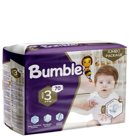 Bumble Baby Diaper Size:3 (4-9 kg) 70 pieces