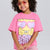 Sinsay Girl's Pink SpongeBob Themed Graphic T-Shirt