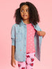 Sinsay Girl's Blue Floral Denim Shirt | Sinsay In Lebanon