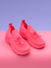 Sinsay Girl's Neon Pink Knit Slip-On Sneakers | Sinsay in Lebanon